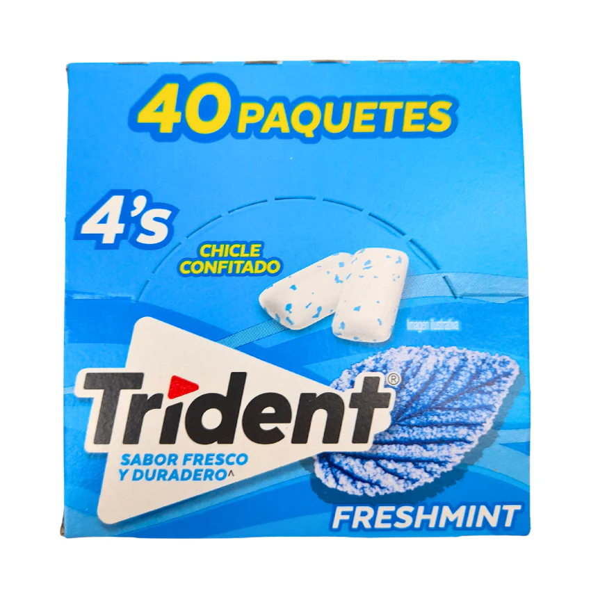 TRIDENT FRESHMINT AZUL C40 PAQS